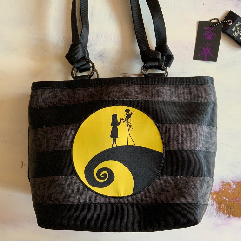 Harveys Jack Skellington and Sally NBC carriage ring tote. Highly sought after.